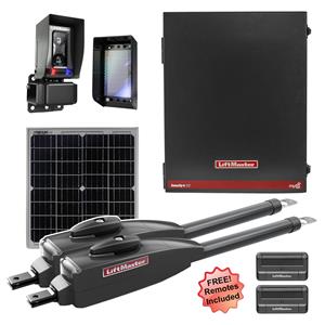 LiftMaster LA412XL Dual Swing Solar Gate Opener Kit with MyQ Technology & XL Control Box