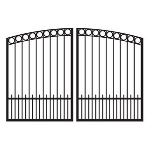 Oakberry Acres 6 ft. Tall Custom Aluminum Dual Swing Driveway Gate - Durable Estate Entry Gate