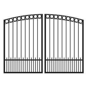 Oakberry Acres 8 ft. Tall Custom Aluminum Dual Swing Driveway Gate - Durable Estate Entry Gate