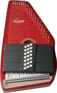 Oscar Schmidt OS21CQ AutoHarp - Quilted Transparent Red - Free Gig Bag and Chromatic Tuner