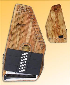 Oscar Schmidt OS11021FSME Electric 21 Chord AutoHarp Spalted Maple