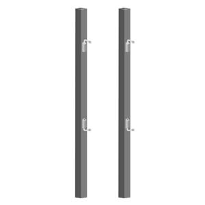 Pair of Mounting Posts with Hinges for Dual Swing Gates