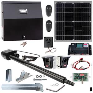 USAutomatic Patriot Single Swing Gate Operator Kit - 20 Watt Panel + LCR Receiver