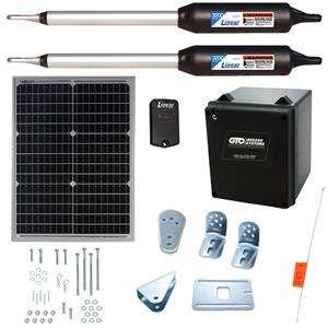 GTO Linear Pro SW3002XLS Dual Swing Gate Opener with Free Extra Remote - 30 Watt Panel