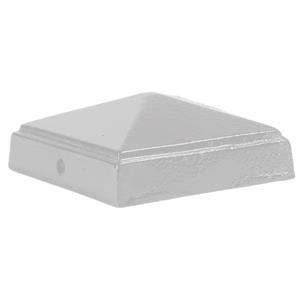 Aluminum Pyramid Gate Post Cap (3 in. x 3 in.)  - White