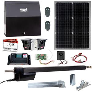 USAutomatic Ranger HD Single Swing Gate Opener Kit with Metal Box - 30 Watt Panel