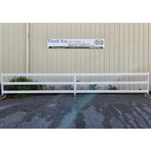 Ready to Ship 24 ft. Long Dual Swing 3 Rail Semi-Privacy Gate - Made in USA