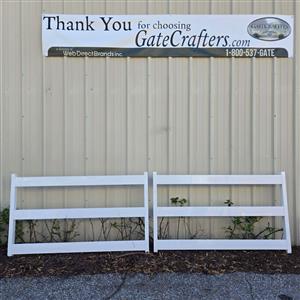 Ready to Ship 12 ft. Long Dual Swing 3 Rail Semi-Privacy Gate - Made in USA