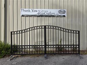 Ready to Ship 13 ft. Long Aluminum Dual Swing Driveway Gate - Made in USA