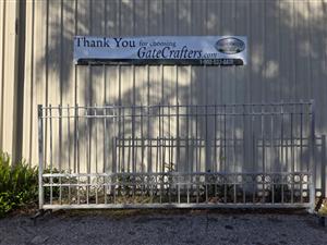 Ready to Ship 14 ft. Long Aluminum Single Swing Driveway Gate - Made in USA