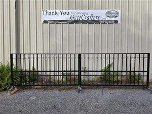 Ready to Ship 15 ft. Long Aluminum Dual Swing Driveway Gate - Made in USA