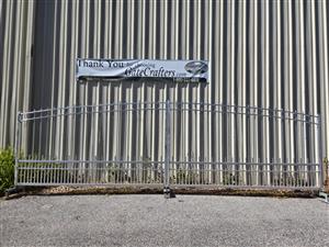 Ready to Ship 21 ft. Width Aluminum Dual Swing Driveway Gate - Made in USA