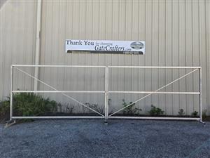 Ready to Ship 21 ft. Long Aluminum Dual Wood/Vinyl Gate Frame - Made in USA