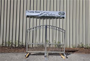 Ready to Ship 7 ft. Long Aluminum Dual Swing Driveway Gate - Made in USA