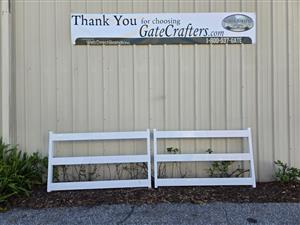 Ready to Ship 12 ft. Long Dual Swing Aluminum 3 Rail Semi-Privacy Gate - Made in USA