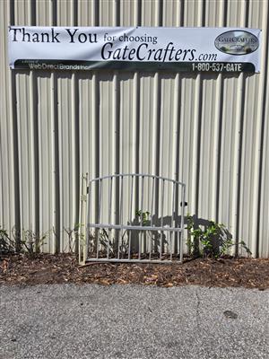 Ready to Ship 53 in. Long Aluminum Single Swing Pedestrian Gate - Made in USA