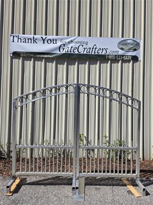 Ready to Ship 7 ft. Long Aluminum Dual Swing Driveway Gate - Made in USA