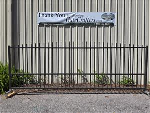 Ready to Ship 15 ft. Long Aluminum Single Swing Driveway Gate - Made in USA