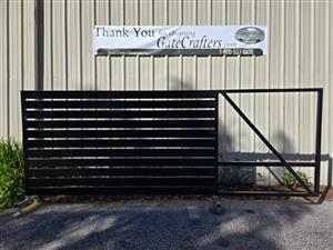 Ready to Ship 10 ft. Long Aluminum Single Slide Privacy Gate - Made in USA