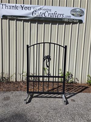 Ready to Ship 44.5 in. Long Aluminum Single Swing Pedestrian Gate - Made in USA