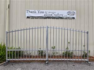 Ready to Ship 14 ft. Long Aluminum Dual Swing Driveway Gate - Made in USA