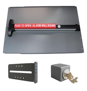 PS53 LockeyUSA Panic Bar Shield Safety Kit with Alarm Panic Bar