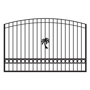 Sandkey 6 ft. Tall Custom Aluminum Single Swing Driveway Gate - Heavy Duty Estate Fence Gate