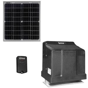 GTO/Linear Pro SL2000B 12V Single Slide Gate Opener with Brake Lock & Free Remote  - 20 Watt Panel