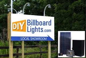 Dual 5' x 8' Solar LED Sign Lighting Kit with 1,700 Lumens