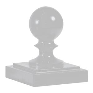 Aluminum Ball Gate Post Cap (4 in. x 4 in.) - White