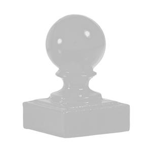 Aluminum Ball Gate Post Cap (2 in. x 2 in.) - White