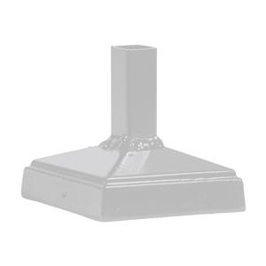 Aluminum Custom Post Welded Cap for Finials (4 in. x 4 in.)         - White