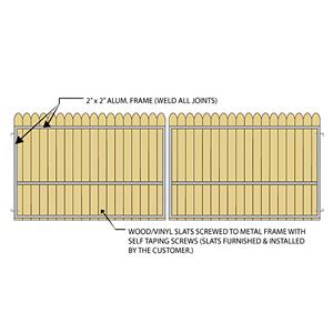 Vinyl/Wood Slat Dual Gate Frame