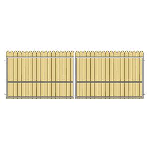 Vinyl/Wood Slat Dual Gate Frame