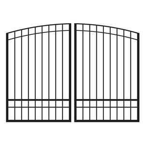Windermere 8 ft. Tall Custom Aluminum Dual Swing Driveway Gate - Premium Estate Entry Gate