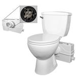 Lift Assure Over 1HP/800 Watts Macerating Toilet Up-flush Pump System/American Round/ DIY Basement Remodel