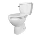 Lift Assure American Standard Rear Outlet Toilet P-trap design White Round 2-Piece Toilet Kit