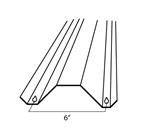 .050 Half  Aluminum Hurricane Shutter Panel for Windows or Doors