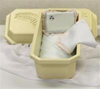 Hoegh 20" Small Pet Casket - Single Wall Dog Burial Casket with 3 Color Options - Regular Pink & Blue Interior