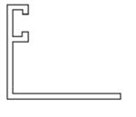 BERTHA Reverse F Track/Header Studless Angle Hurricane Hardware