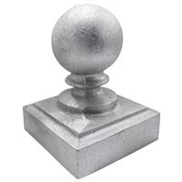 Aluminum Ball Gate Post Cap for 3" x 3" Square Gate Posts - Raw