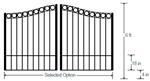 Driveway Gates - Beddington Dual Swing Driveway Gate - Dual Gate 10' 2