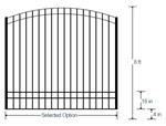 Aluminum Windermere Estate Driveway Gate (Single 8')  - 4' 1.25