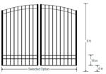 Aluminum Dual Driveway Gates -Windermere Estate Gate 8' Height - 9' 2.5