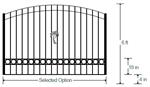 Sandkey Aluminum Estate Gate (Single 6') - 4' 1.25