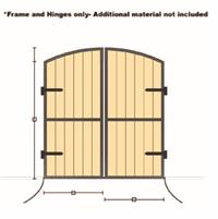 Arched Dual Carriage Door Frame  - 10' (5' per leaf) or under to 8'