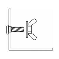 2 x 2 x .090 BERTHA Reverse Studded Angle 6" on Center