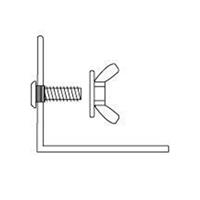 2 x 2 x .090 BERTHA Reverse Studded Angle 6" on Center