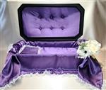Newnaks 24" Medium Deluxe Pet Casket - Dog Burial Casket with Interior - Purple Interior