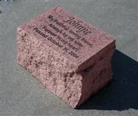 Custom Engraved Mauve Granite Pet Memorial Stones
